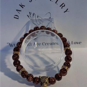 Golden Brown Lion Bracelet for Men